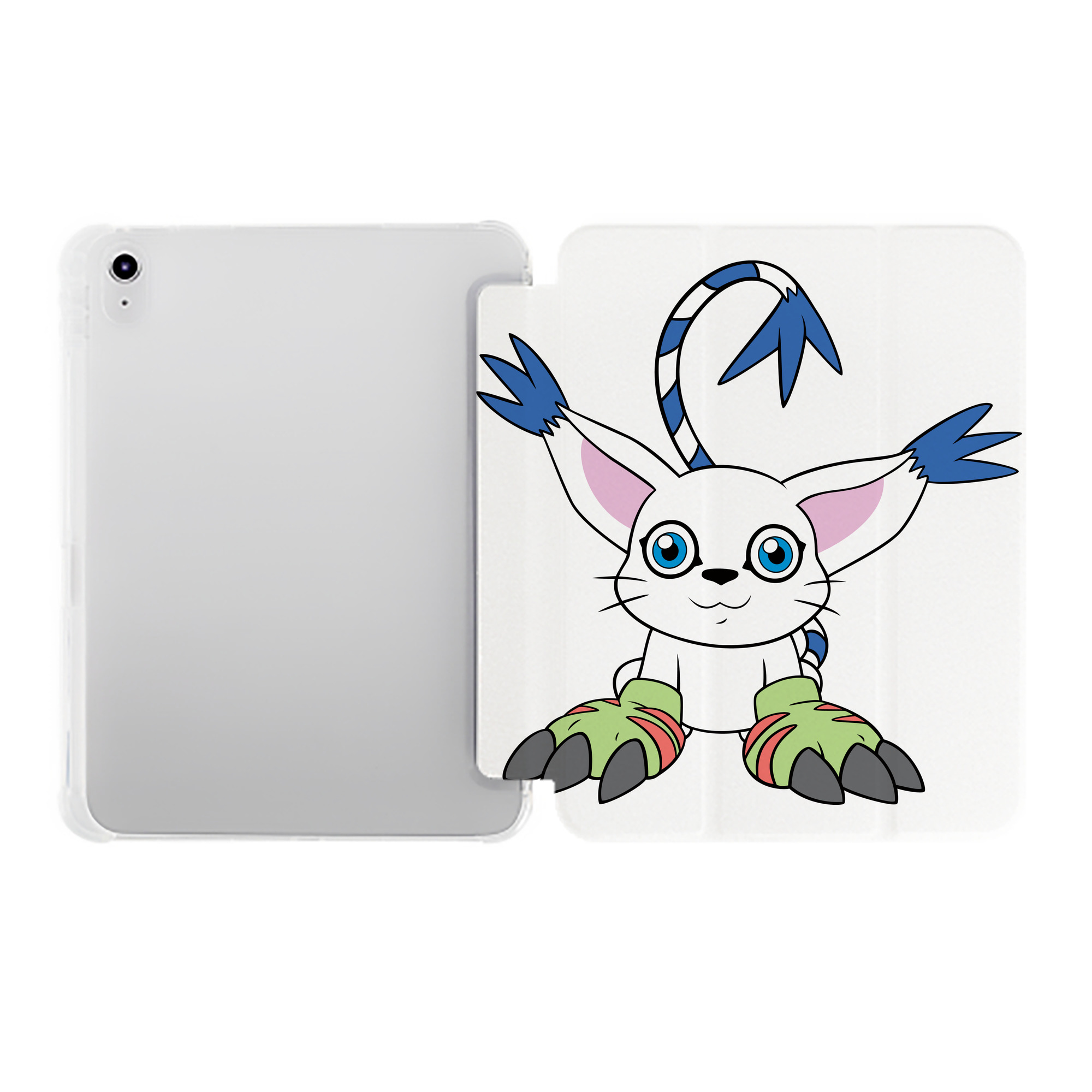 （画像用） Digimon デジタルモンスター/デジモン IPad ケース ペン収納付き 三つ折りスタンド PUレザー×シリコン 対応機種9.5/10.5/10.9インチ